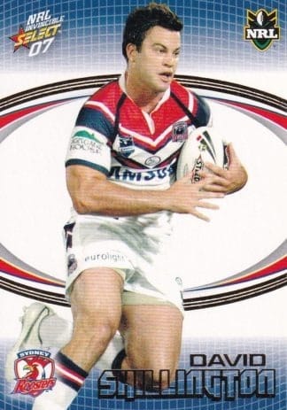 2007 NRL Invincible Common Card - Base 162 David Shillington Sydney Roosters