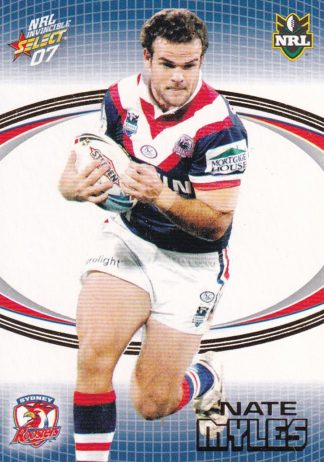 2007 NRL Invincible Common Card - Base 170 Nate Myles Sydney Roosters