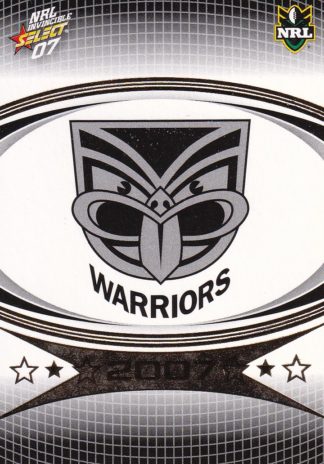 2007 NRL Invincible Common Card - Base 172 Warriors Logo