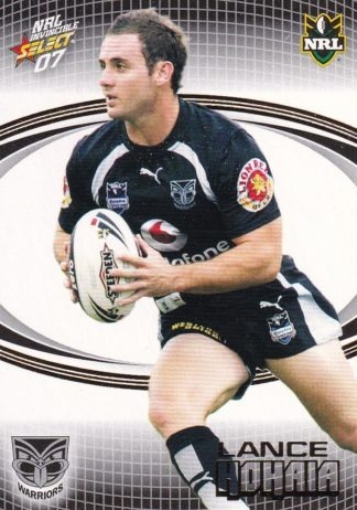 2007 NRL Invincible Common Card - Base 175 Lance Hohaia Warriors