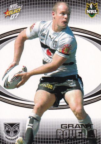 2007 NRL Invincible Common Card - Base 177 Grant Rovelli Warriors