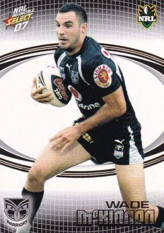 2007 NRL Invincible Common Card - Base 179 Wade McKinnon Warriors