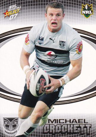 2007 NRL Invincible Common Card - Base 180 Michael Crockett Warriors