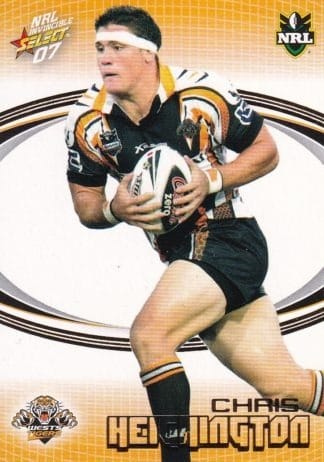 2007 NRL Invincible Common Card - Base 187 Chris Heighington Wests Tigers