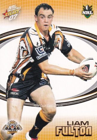 2007 NRL Invincible Common Card - Base 189 Liam Fulton Wests Tigers