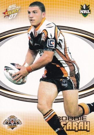 2007 NRL Invincible Common Card - Base 190 Robbie Farah Wests Tigers