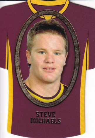 2007 NRL Invincible Jersey Parallel - GC012 Steve Michaels Brisbane Broncos
