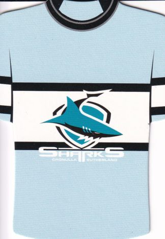 2007 NRL Invincible Jersey Parallel - GC037 Cronulla Sharks Checklist Logo