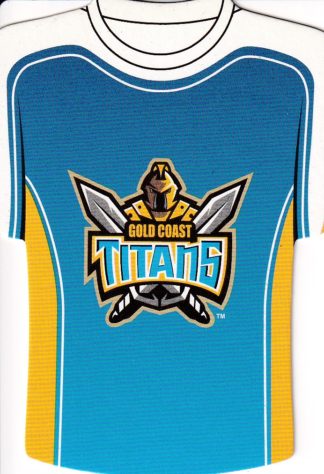 2007 NRL Invincible Jersey Parallel - GC049 Gold Coast Titans Checklist Logo