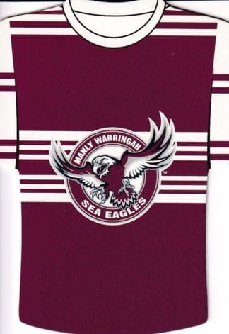 2007 NRL Invincible Jersey Parallel - GC061 Manly Sea Eagles Checklist Logo