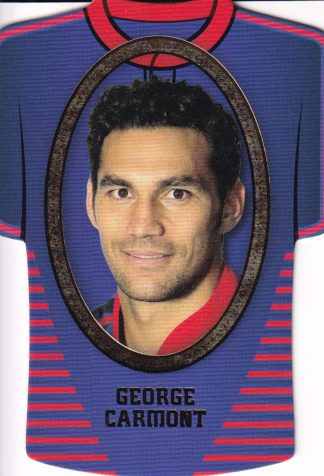 2007 NRL Invincible Jersey Parallel - GC087 George Carmont Newcastle Knights