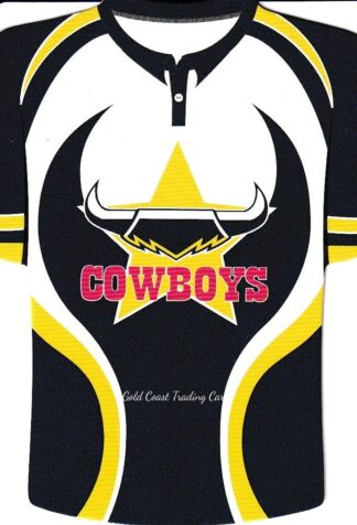 2007 NRL Invincible Jersey Parallel - GC097 North Qld Cowboys Checklist Logo