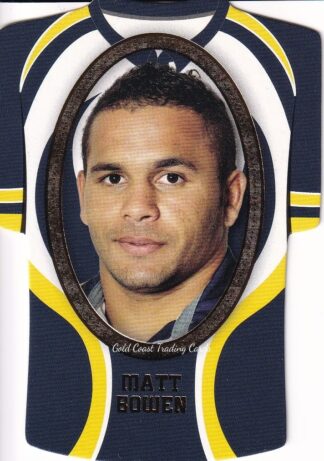 2007 NRL Invincible Jersey Parallel - GC098 Matt Bowen North Qld Cowboys