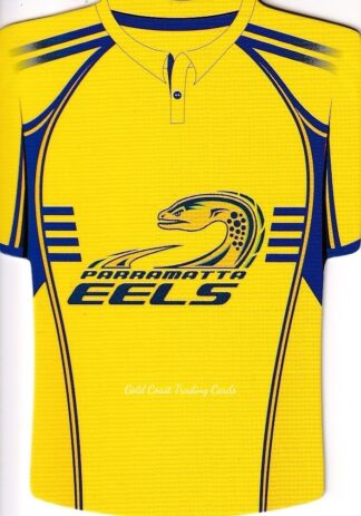 2007 NRL Invincible Jersey Parallel - GC109 Parramatta Eels Checklist Logo