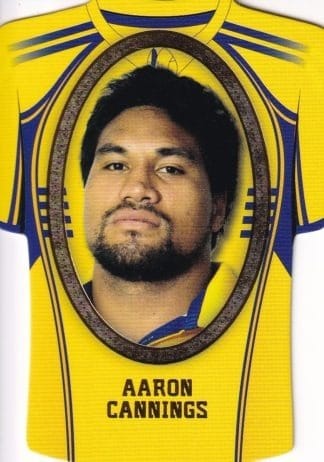 2007 NRL Invincible Jersey Parallel - GC118 Aaron Cannings Parramatta Eels