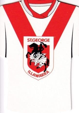 2007 NRL Invincible Jersey Parallel - GC133 St George Dragons Checklist Logo