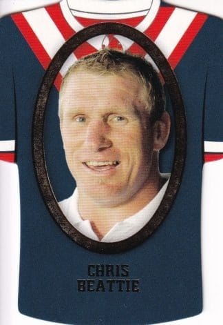 2007 NRL Invincible Jersey Parallel - GC166 Chris Beattie Sydney Roosters