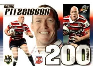 2007 NRL Invincible Case Card - CC9 Craig Fitzgibbon Sydney Roosters