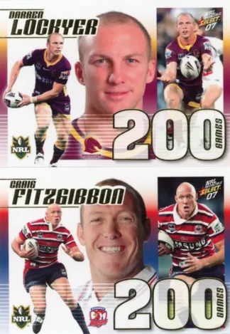 2007 NRL Invincible Case Cards