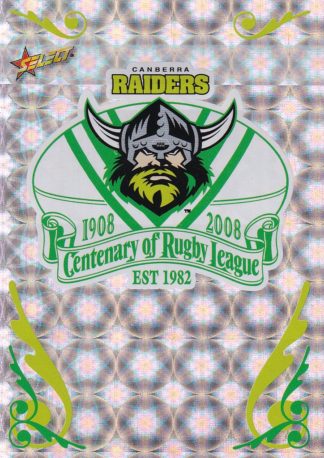2008 NRL Centenary Holofoil Club Logo - CL03 Canberra Raiders