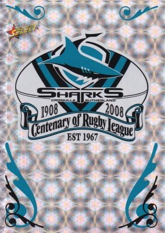 2008 NRL Centenary Holofoil Club Logo - CL04 Cronulla Sharks