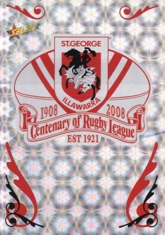 2008 NRL Centenary Holofoil Club Logo - CL12 St George Dragons
