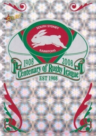 2008 NRL Centenary Holofoil Club Logo - CL13 South Sydney Rabbitohs
