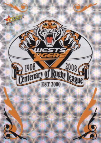 2008 NRL Centenary Holofoil Club Logo - CL16 Wests Tigers