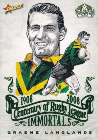 2008 NRL Centenary Immortal Sketch - IMSK5 Graeme Langlands