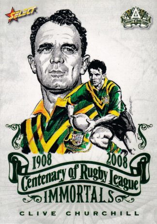 2008 NRL Centenary Immortal Sketch - IMSK7 Clive Churchill
