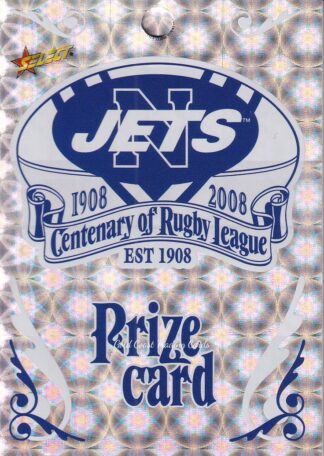 2008 NRL Centenary Prize Card - P2 Newtown Jets