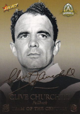 2008 NRL Centenary Team Of The Century Foil Signature - TCFS01 Clive Churchill