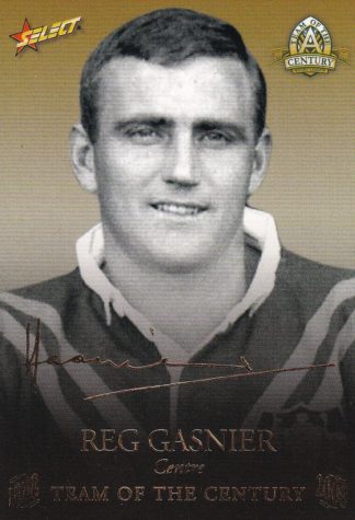 2008 NRL Centenary Team Of The Century Foil Signature - TCFS03 Reg Gasnier