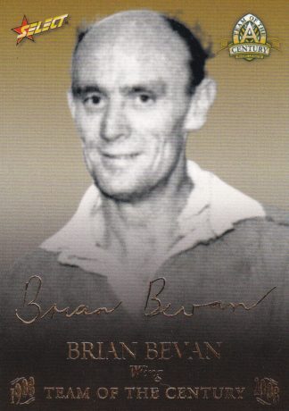 2008 NRL Centenary Team Of The Century Foil Signature - TCFS05 Brian Bevan