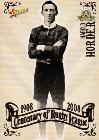 2008 NRL Centenary Common Card - Base 017 Harold Horder