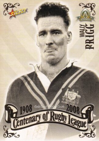 2008 NRL Centenary Common Card - Base 029 Wally Prigg