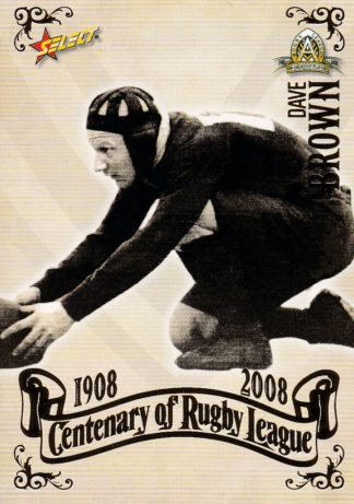 2008 NRL Centenary Common Card - Base 036 Dave Brown