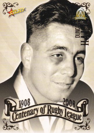 2008 NRL Centenary Common Card - Base 044 Duncan Hall