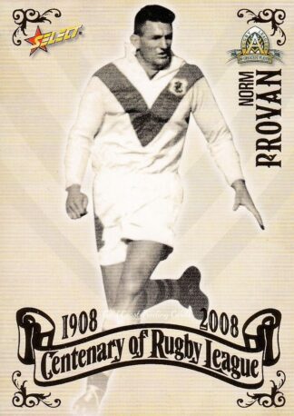 2008 NRL Centenary Common Card - Base 053 Norm Provan