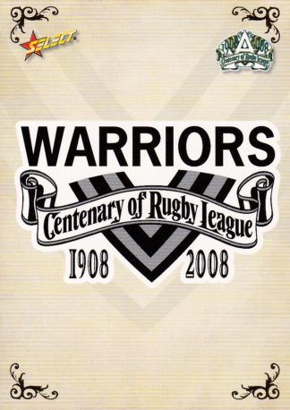 2008 NRL Centenary Common Card - Base 118 Warriors Logo