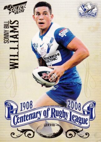 2008 NRL Centenary Common Card - Base 129 Sonny Bill Williams Canterbury Bulldogs