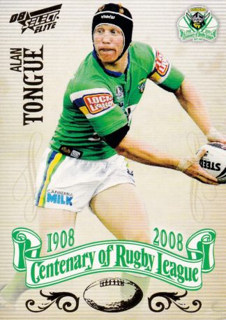 2008 NRL Centenary Common Card - Base 133 Alan Tongue Canberra Raiders