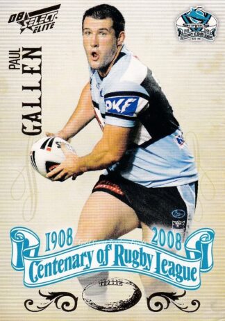 2008 NRL Centenary Common Card - Base 136 Paul Gallen Cronulla Sharks
