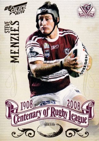 2008 NRL Centenary Common Card - Base 146 Steve Menzies Manly Sea Eagles