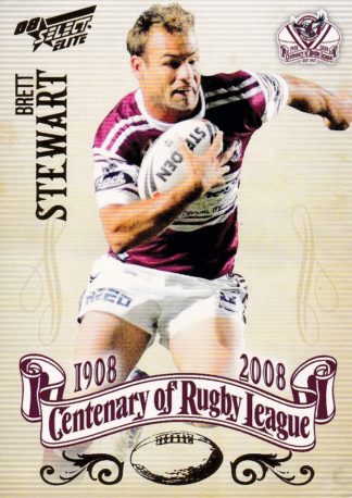 2008 NRL Centenary Common Card - Base 148 Brett Stewart Manly Sea Eagles