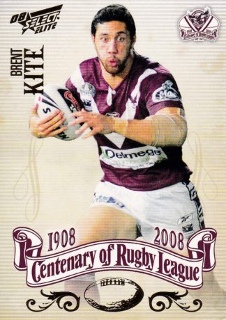 2008 NRL Centenary Common Card - Base 149 Brent Kite Manly Sea Eagles