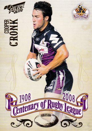 2008 NRL Centenary Common Card - Base 150 Cooper Cronk Melbourne Storm