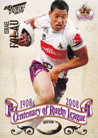2008 NRL Centenary Common Card - Base 151 Israel Folau Melbourne Storm