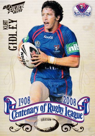 2008 NRL Centenary Common Card - Base 155 Kurt Gidley Newcastle Knights