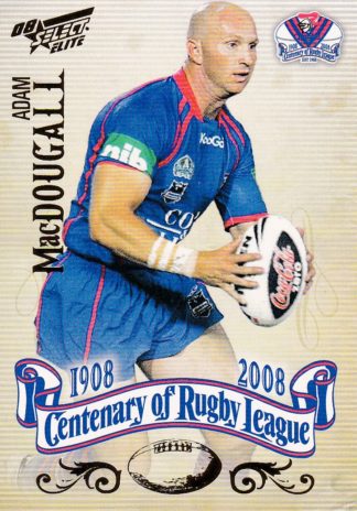 2008 NRL Centenary Common Card - Base 156 Adam MacDougall Newcastle Knights